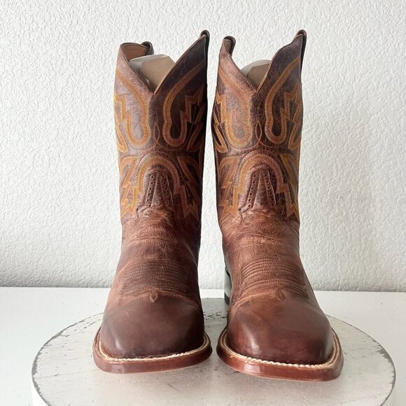 NEW Rod Patrick Mens Cowboy Boots 14.5A Perro Loco Brown Western Square Toe - Picture 5 of 11